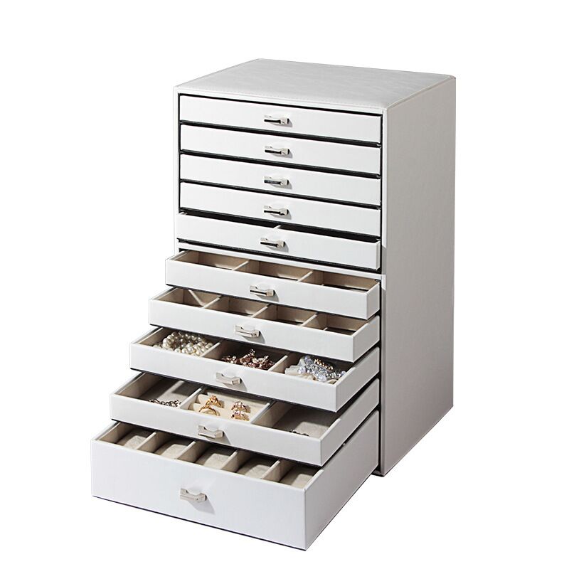 Large capacity ten-layers jewelry storage box organizer - Nillishome