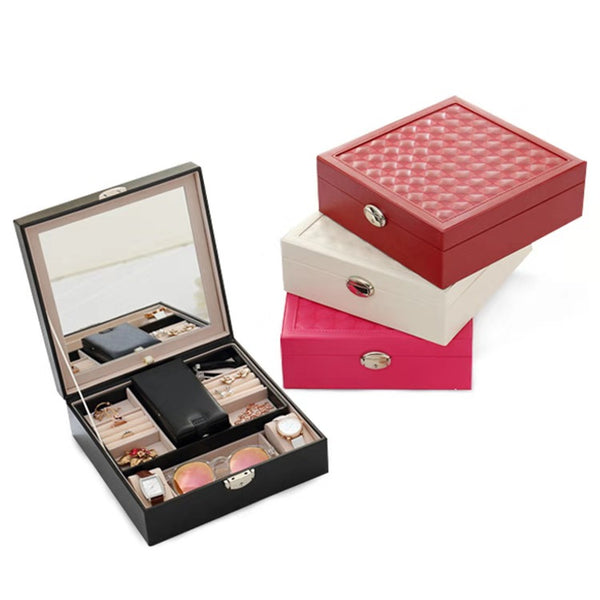 LOCKABLE JEWELRY BOX WITH LARGE MIRROR GIVE AWAY MINI CASE