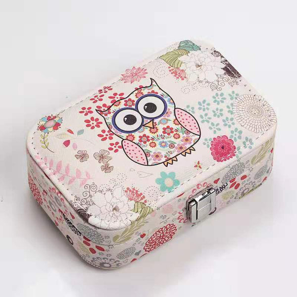 PRINCESS PORTABLE JEWELRY BOX OWL JEWELRY BOX WITH MIRROR