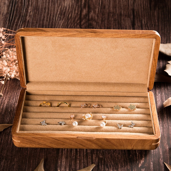 African rosewood pure solid wood ring earrings ring brooch storage box ...