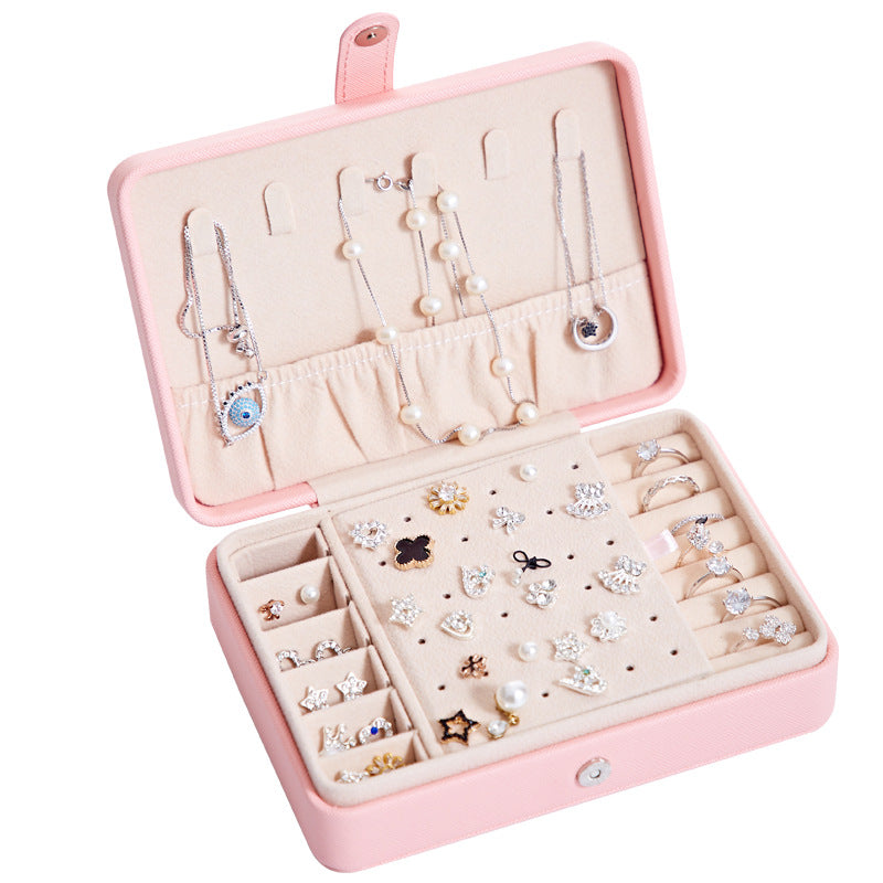Luxury Jewelry Case Portable Jewelry Box for Jewellery Ring Necklace Earring - Nillishome