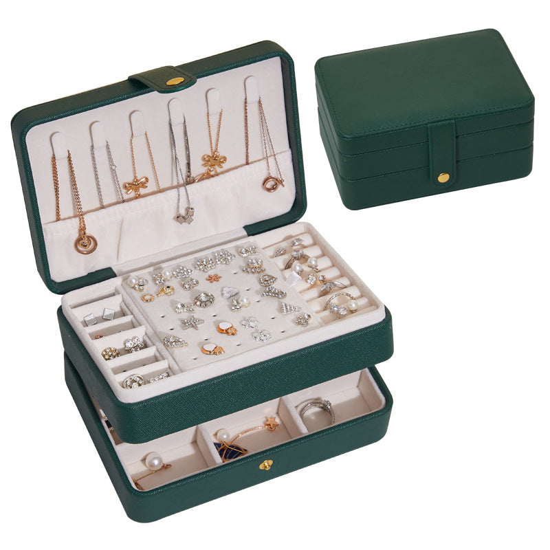 Travel Jewelry Organizer Case . 2 Layers Organizer Display Storage Holder Box