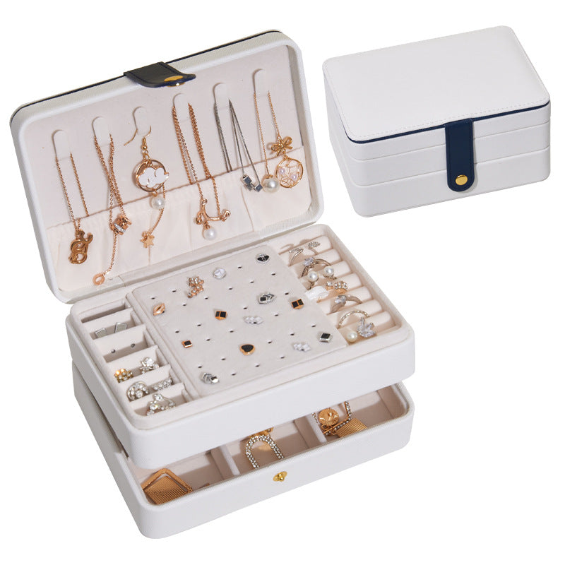 Travel Jewelry Organizer Case . 2 Layers Organizer Display Storage Holder Box
