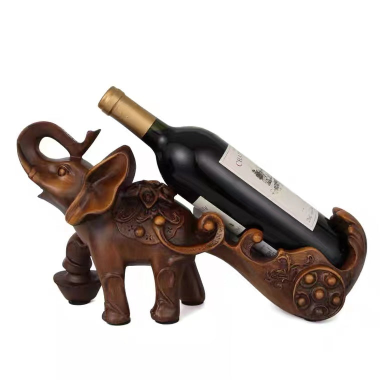Elephant Figurine Table Top Wine Bottle Holder . Best Wine Accessories