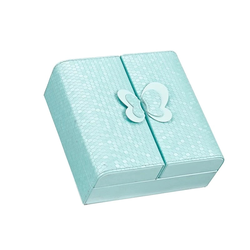 Travel Portable Jewelry Box  with Butterfly Magnetic Opening - Nillishome
