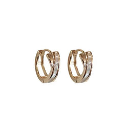 Natural Shell Clip On Earrings Non Pierced Golden Stud & Hoop Earrings 18K Gold