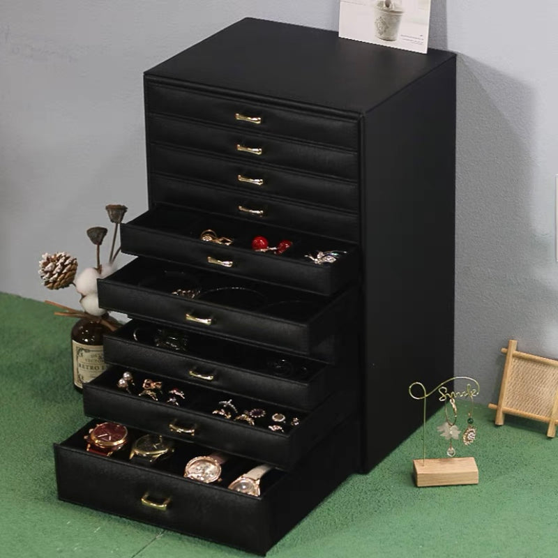 Large capacity ten-layers jewelry storage box organizer