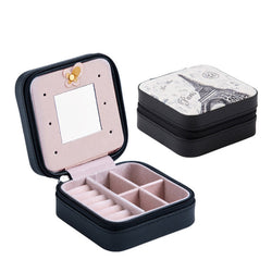 Portable Jewelry box Travel mini size jewelry organizer with Zipper - Nillishome