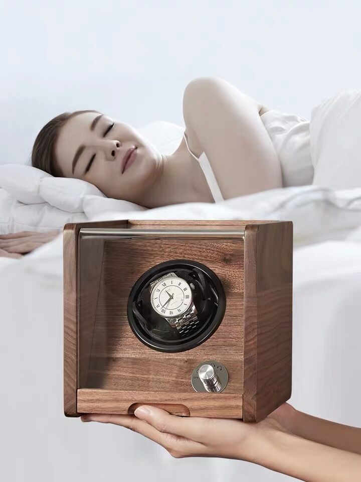 Automatic Wooden Watch Winder , Powered by Japanese Mabuchi Motor,Multiple adjustable modes