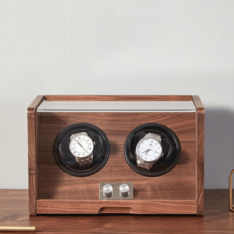 Automatic Wooden Watch Winder , Powered by Japanese Mabuchi Motor,Multiple adjustable modes